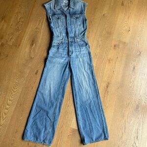 Pistola Blue Denim Jumpsuit Classic Style